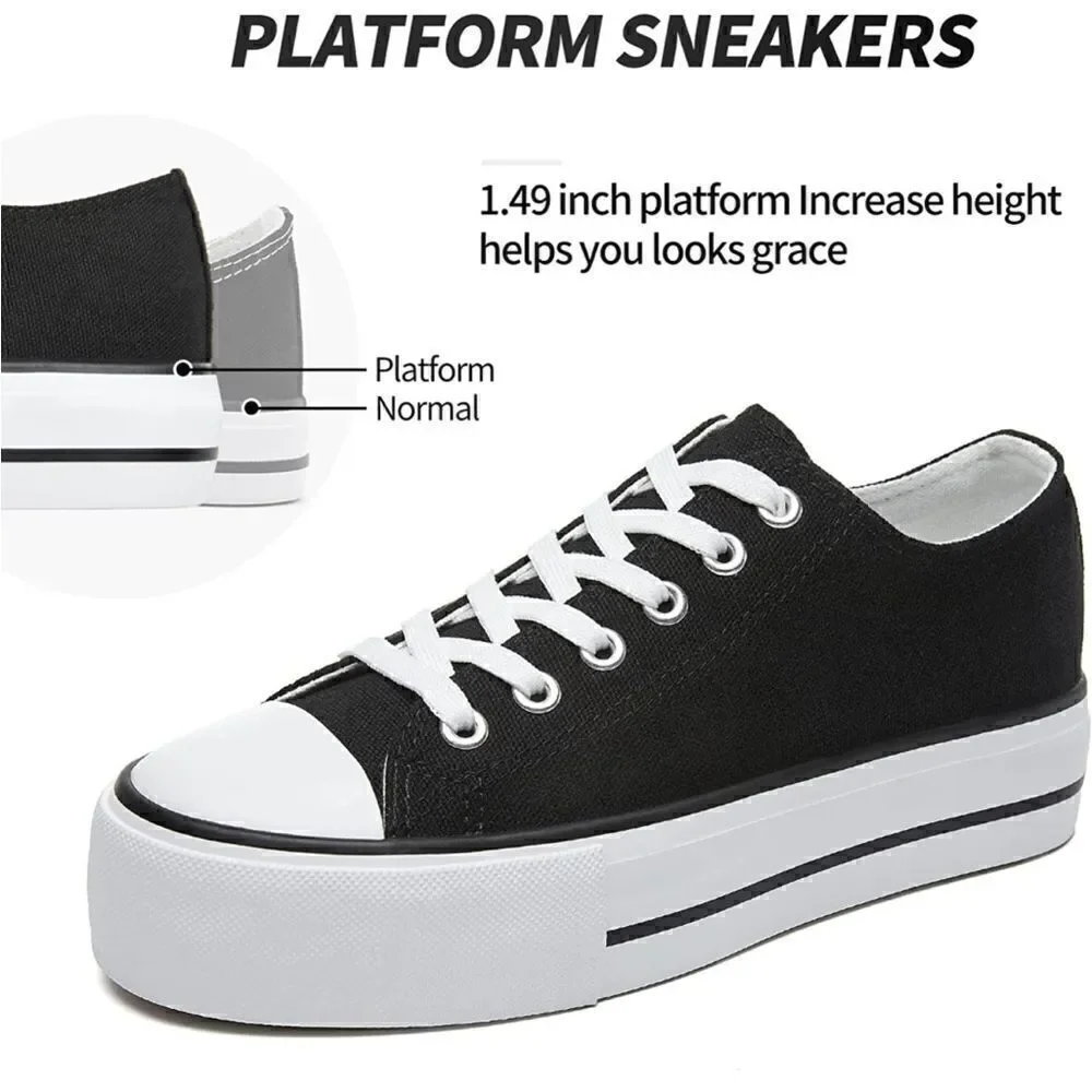 Platform Canvas Low Top Sneakers